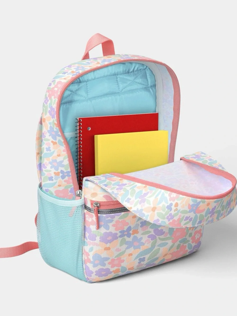 Kids Floral Pastel Backpack - Pink & Mint T